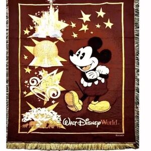 Mickey Mouse Walt Disney World Fringe Throw Blanket By Mohawk Home
